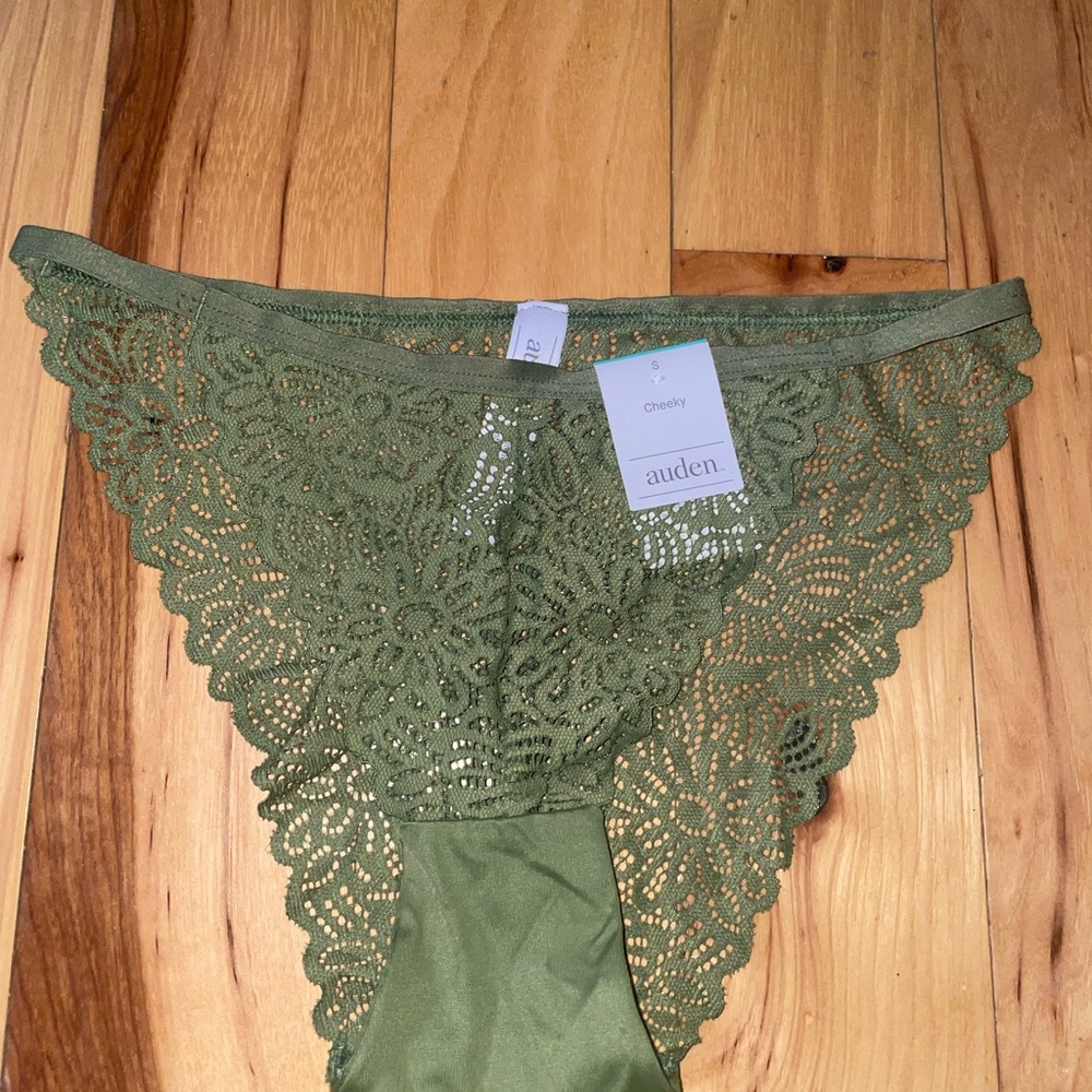 Auden Green Lace Cheeky Panty
